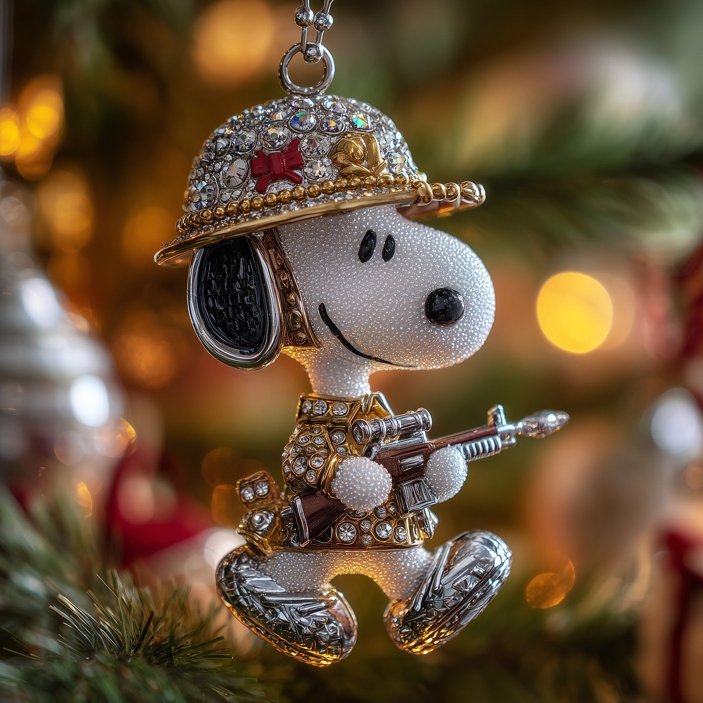 Sparkling Military Ceramic Ornament GFANLN02