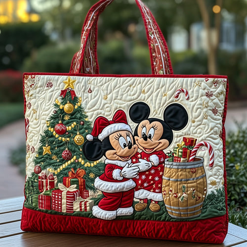 Festive Mouse Love Quilted Tote Bag GFTOHD10724