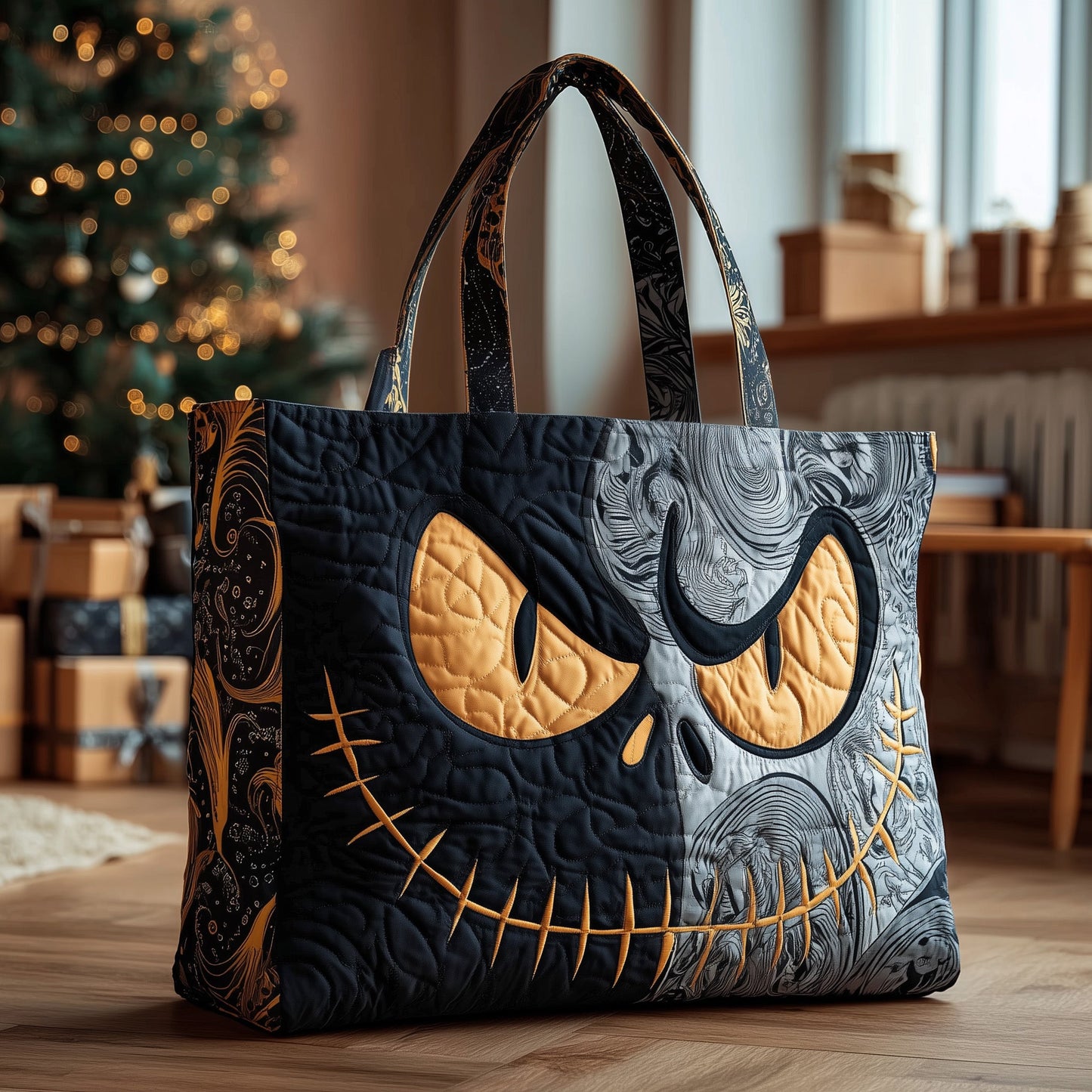 Stitched Smile Quilted Tote Bag GFANTL17