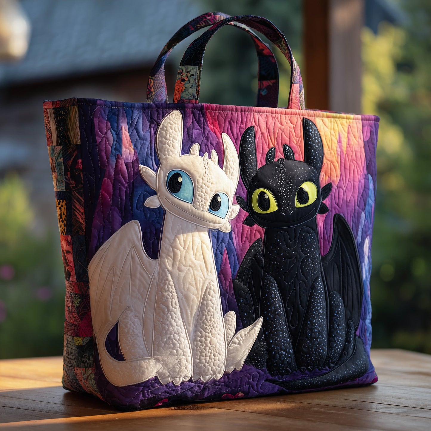 Dragon Love Duo Quilted Tote Bag GFTOHD10701