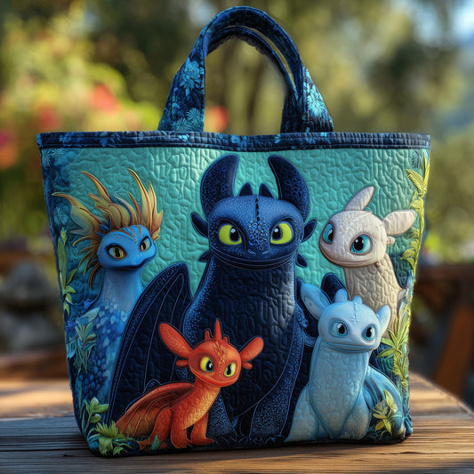 Dragon Family Quilted Tote Bag GFTOHD10711