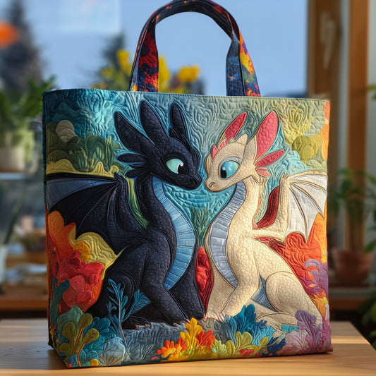 Celestial Dragon Quilted Tote Bag GFTOHD10713