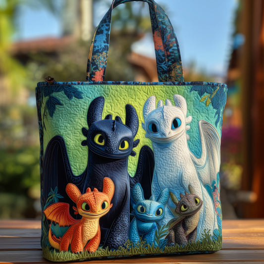 Dragon Family Quilted Tote Bag GFTOHD10722