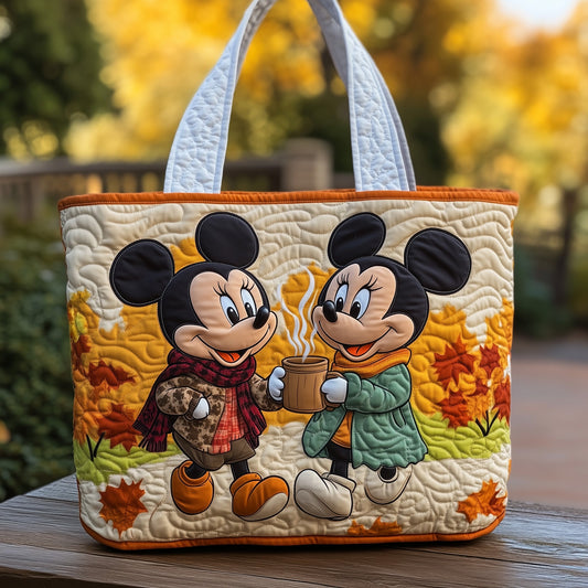 Autumn Mouse Date Quilted Tote Bag GFTOHD10723