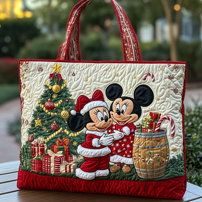 Festive Mouse Love Quilted Tote Bag GFTOHD10724