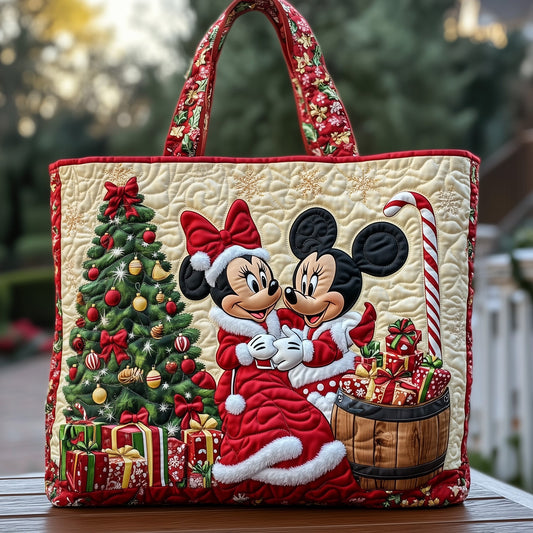 Festive Mouse Love Quilted Tote Bag GFTOHD10725
