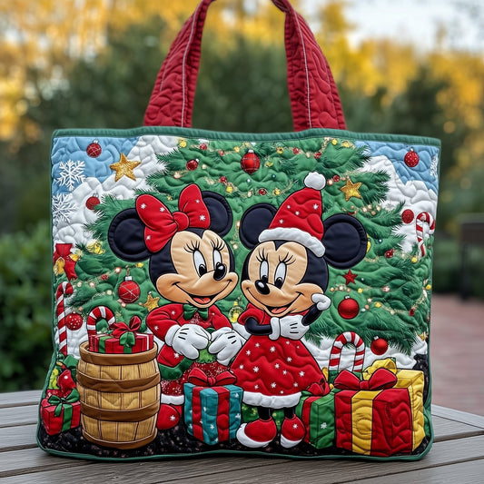 Festive Mouse Love Quilted Tote Bag GFTOHD10726