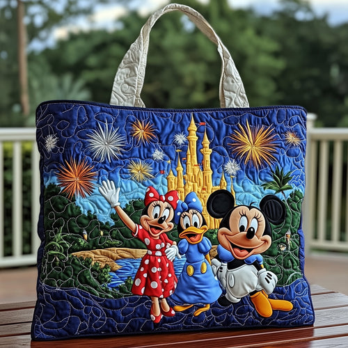 Fairytale Castle Fireworks Quilted Tote Bag GFTOHD10739