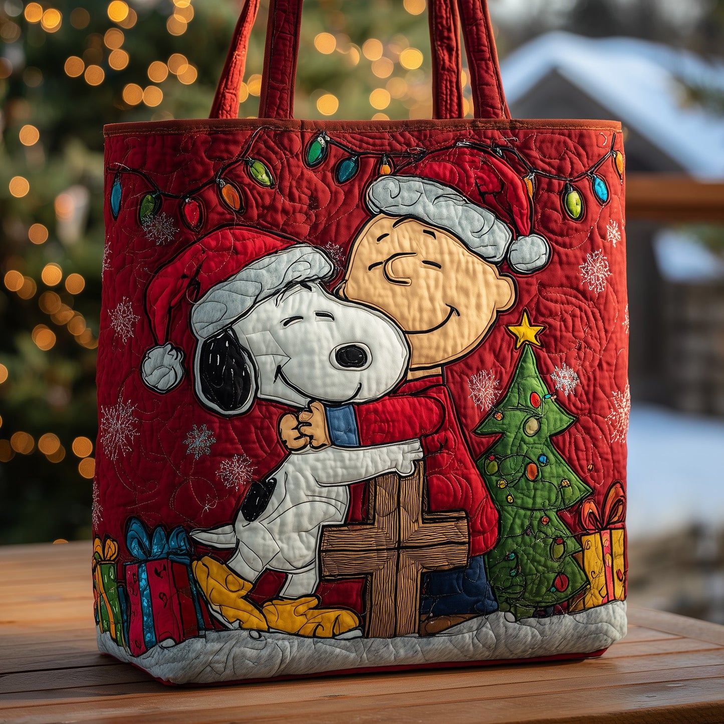 Childhood Pup Friend Quilted Tote Bag GFTOHD10791