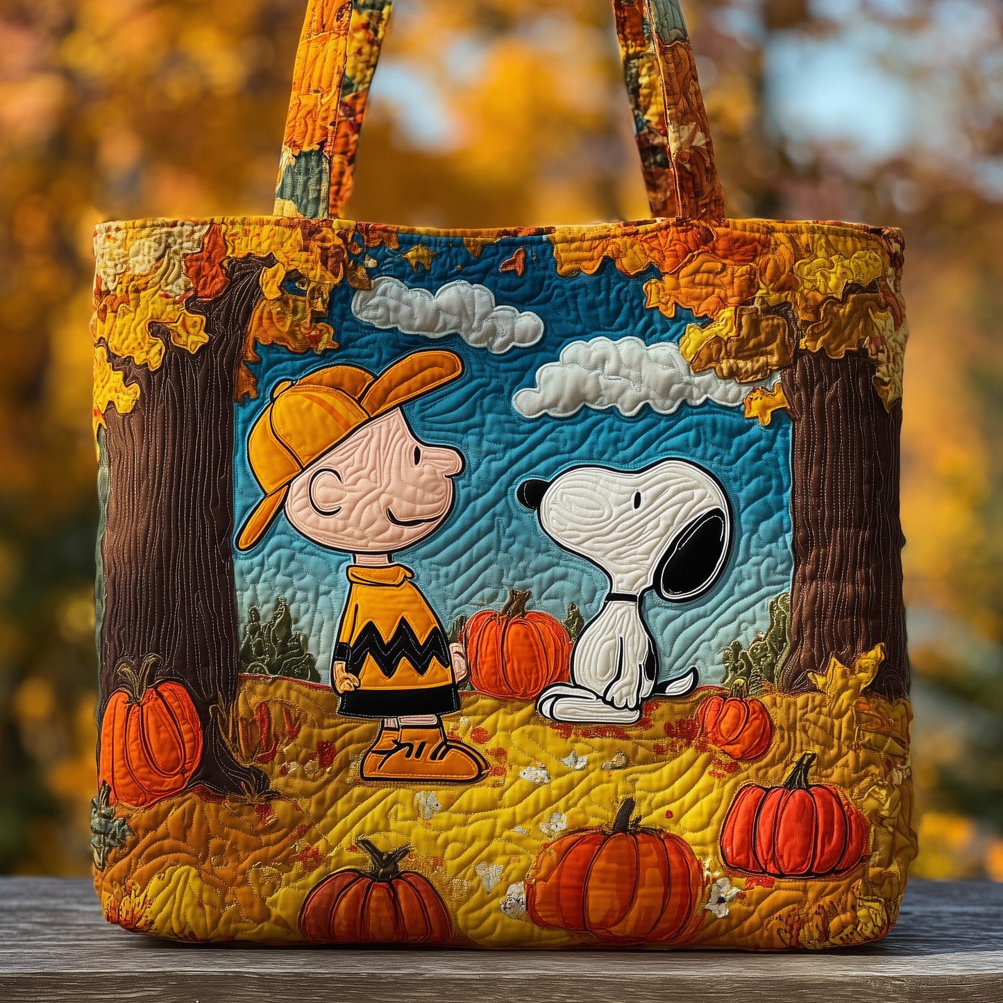 Childhood Pup Friend Quilted Tote Bag GFTOHD10792