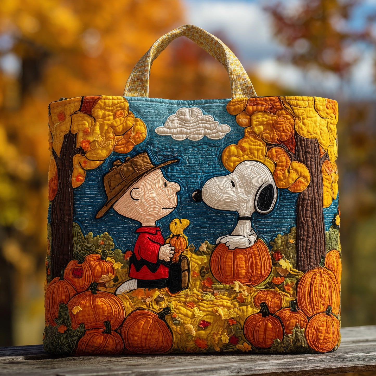 Childhood Pup Friend Quilted Tote Bag GFTOHD10793