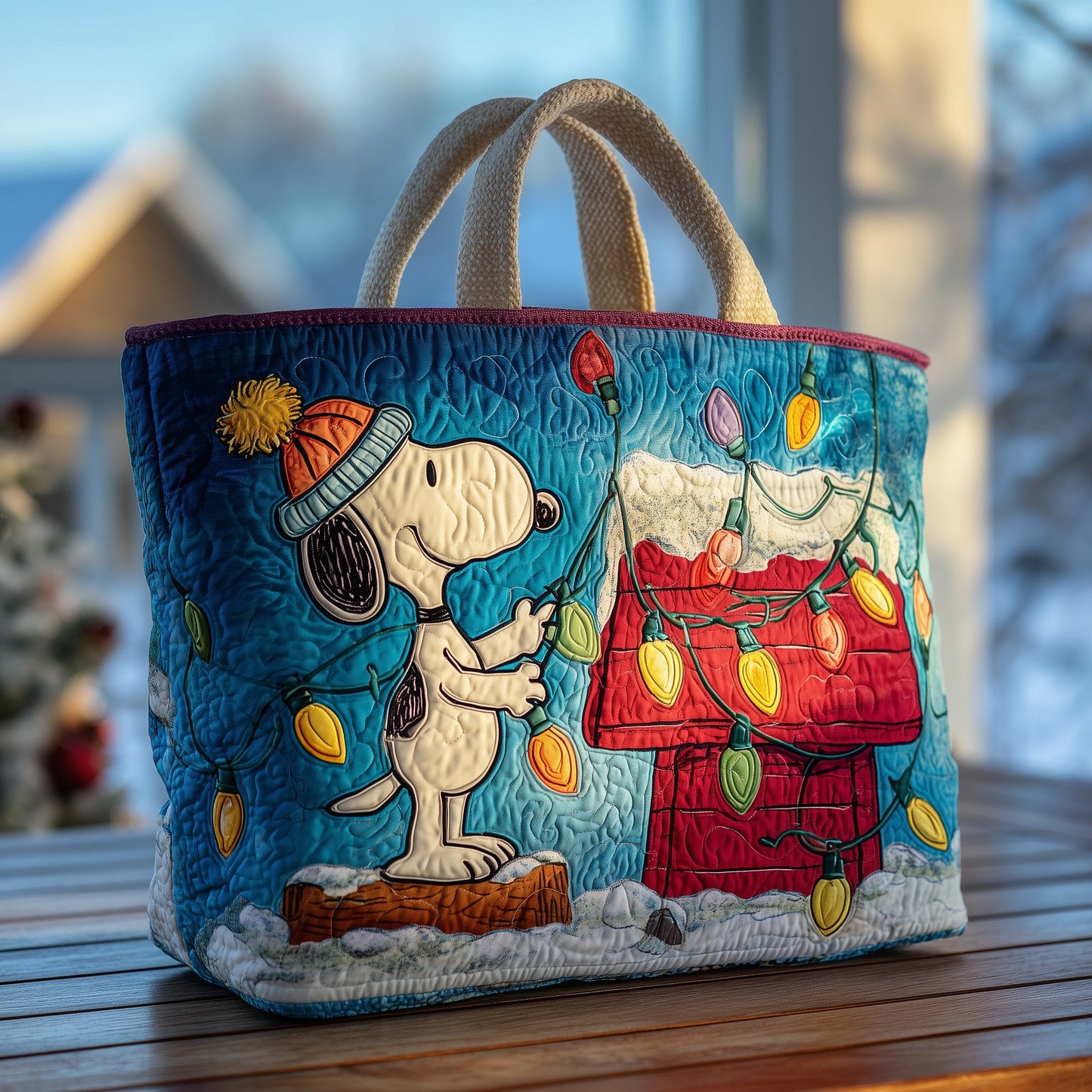 Childhood Pup Friend Quilted Tote Bag GFTOHD10794