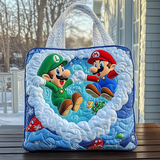 Gaming Bros in Snow Quilted Tote Bag GFTOHD10819