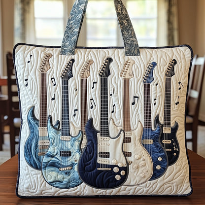 Elegant Guitar Quilted Tote Bag GFTOHD8013