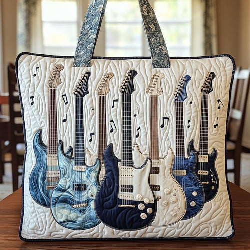 Elegant Guitar Quilted Tote Bag GFTOHD8013
