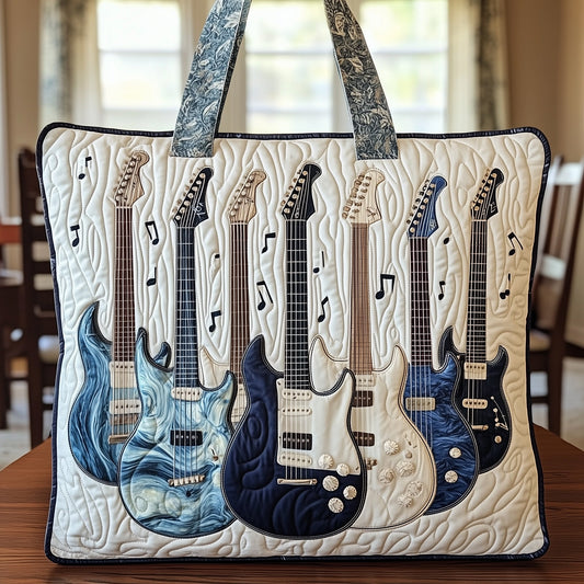 Elegant Guitar Quilted Tote Bag GFTOHD8013