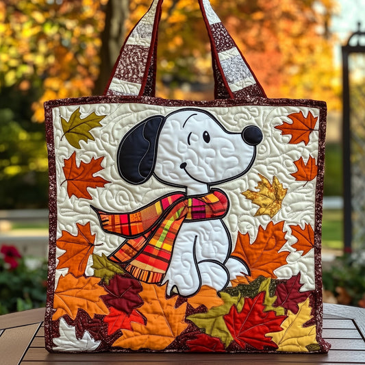 Sweater Weather Pup Quilted Tote Bag GFTOTP12715